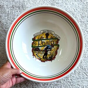 Vintage HIMARK Serving Pasta Bowl San Remo Buona Italia Made in Italy Large Size